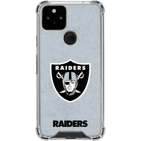 NFL Las Vegas Raiders - Alternate Distressed Google Pixel 5 Clear Case